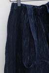 AVIVA JIFEI XUE Blue Striped Panel Wide Leg Pants S22-CWLP